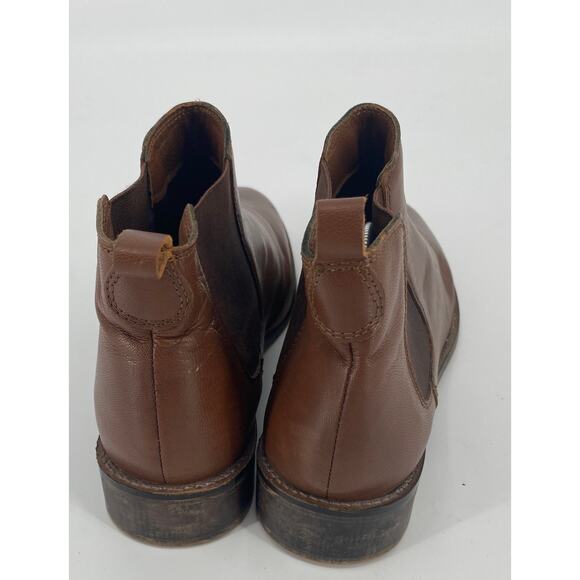 Woolworths Womens size 7 brown Leather Chelsea Ankle Heeled Booties - Picture 4 of 6